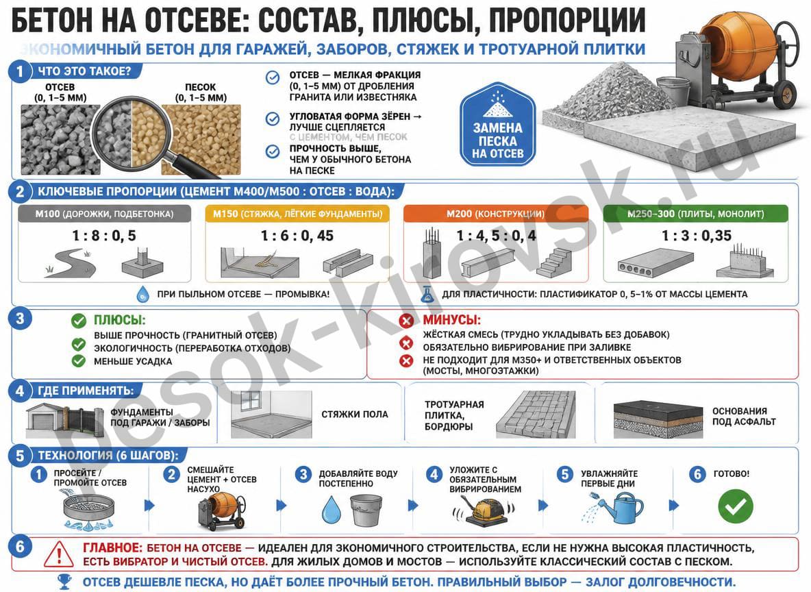 Бетон из отсева